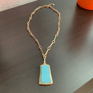 Gold turquoise necklace